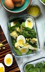 Spinach & Artichoke Salad with Parmesan Vinaigrette
